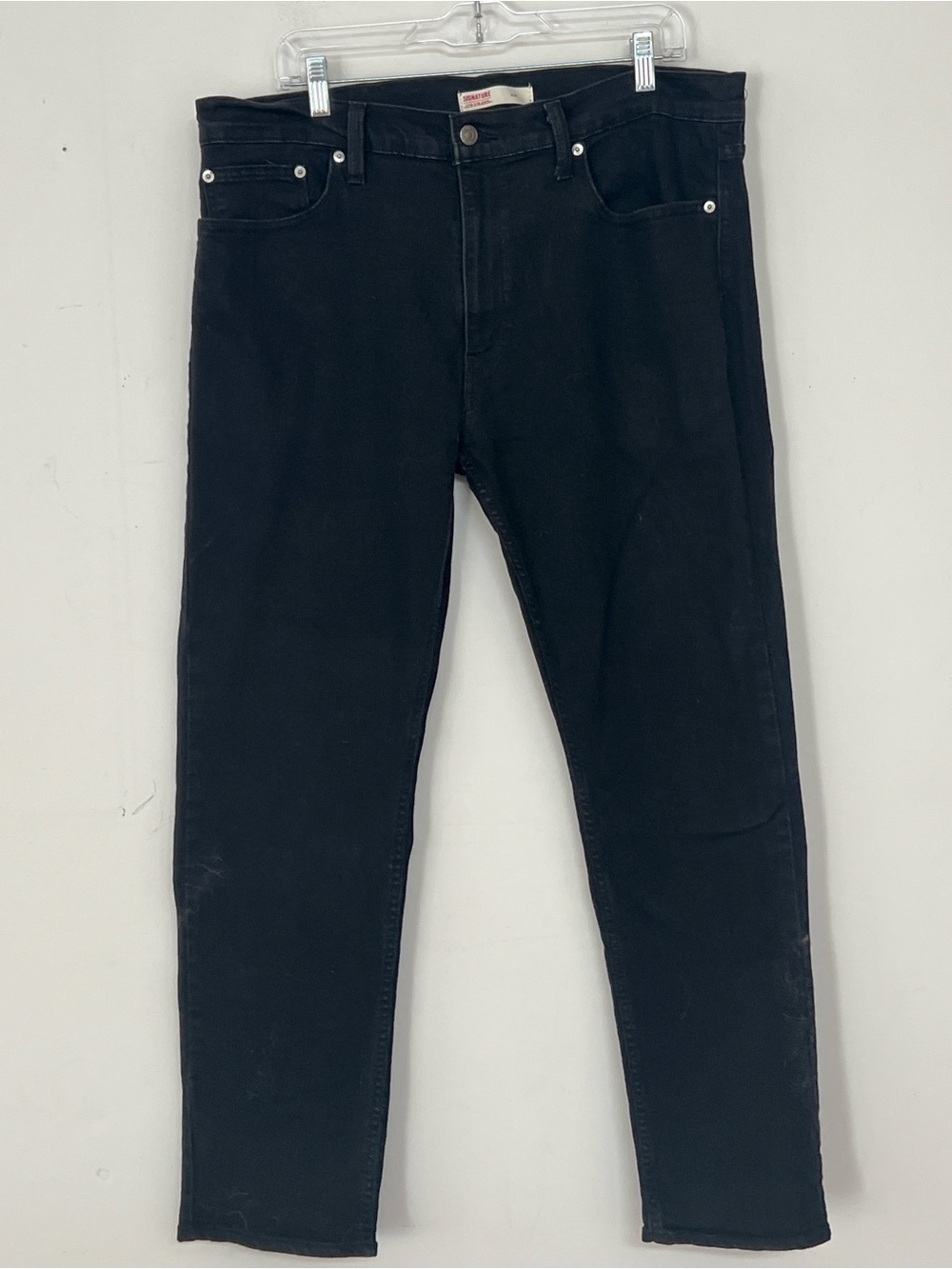 🌞 Signature by Levi Strauss & Co Black Slim stretch Jeans men size 38w x 30l